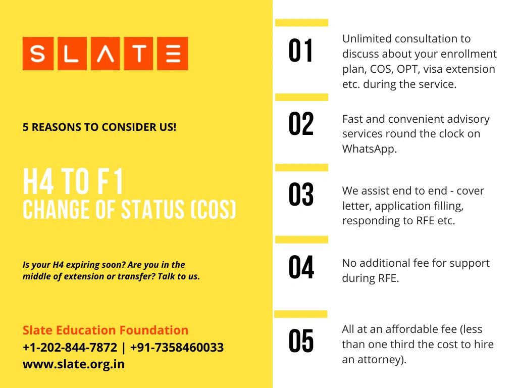 H4 to F1 Change Of Status COS Checklist